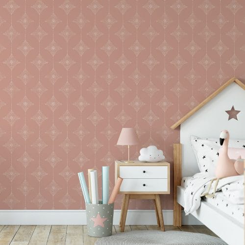 patterns, lines, boho, pink, white, bedroom, living room, bathroom