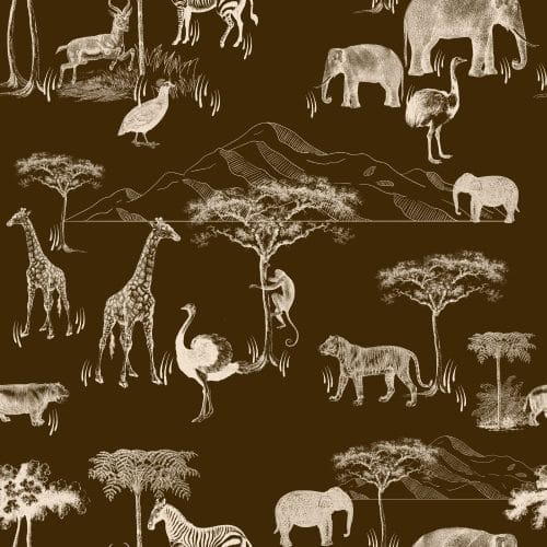 safari, brown, white, giraffes, ostriches, elephants, zebras, monkeys, hippos, tigers, animals, trees, nature, mountains, living room, bedroom